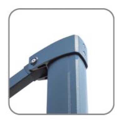 Ampelschirm Deluxe 4x4 m – Drehbares Aluminiumgestell, 250g Tuch Taupe