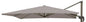 Deluxe Cantilever Parasol 4x4 m – Rotating Aluminum Frame, 250g Taupe Canopy