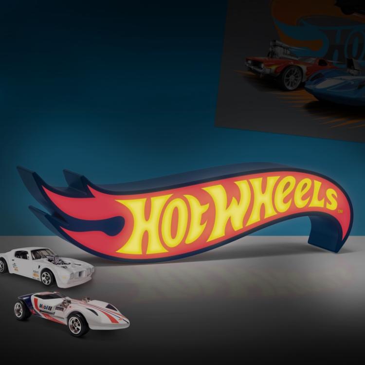 Paladone Hot Wheels Logo Light Tischlampe Wandleuchte Autos Machine