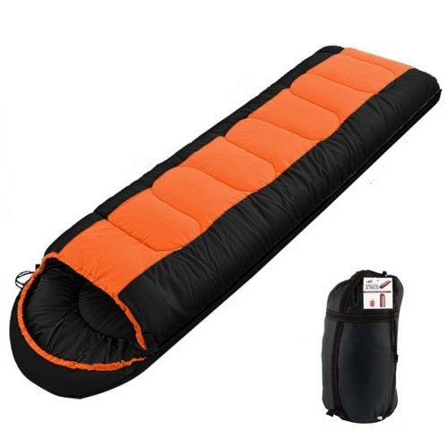 Sacco a Pelo 5° Estivo/Invernale Campeggio Cappuccio Impermeabile 200X800 Orange