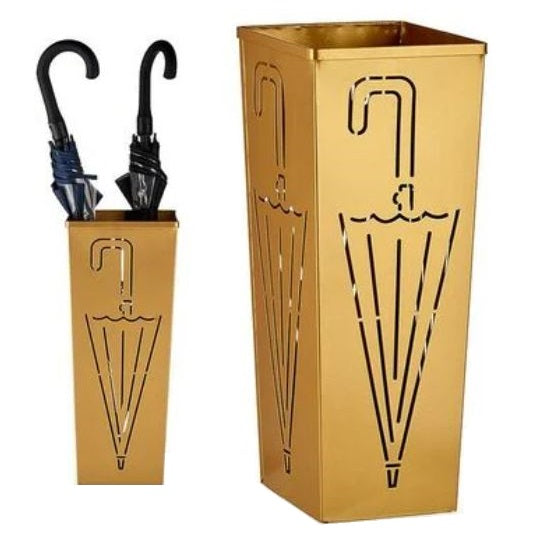 Schirmständer Metall Schirmständer Design Ständer Tropfschale Gold