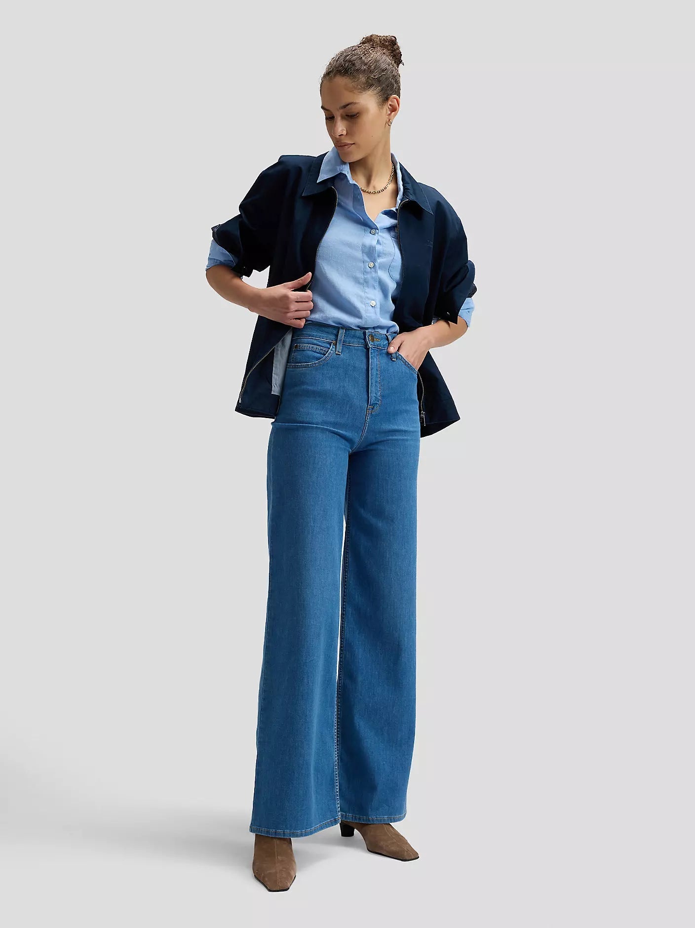 Lee Stella Wide Leg Jean Donna 112376789 Dye Star Blu