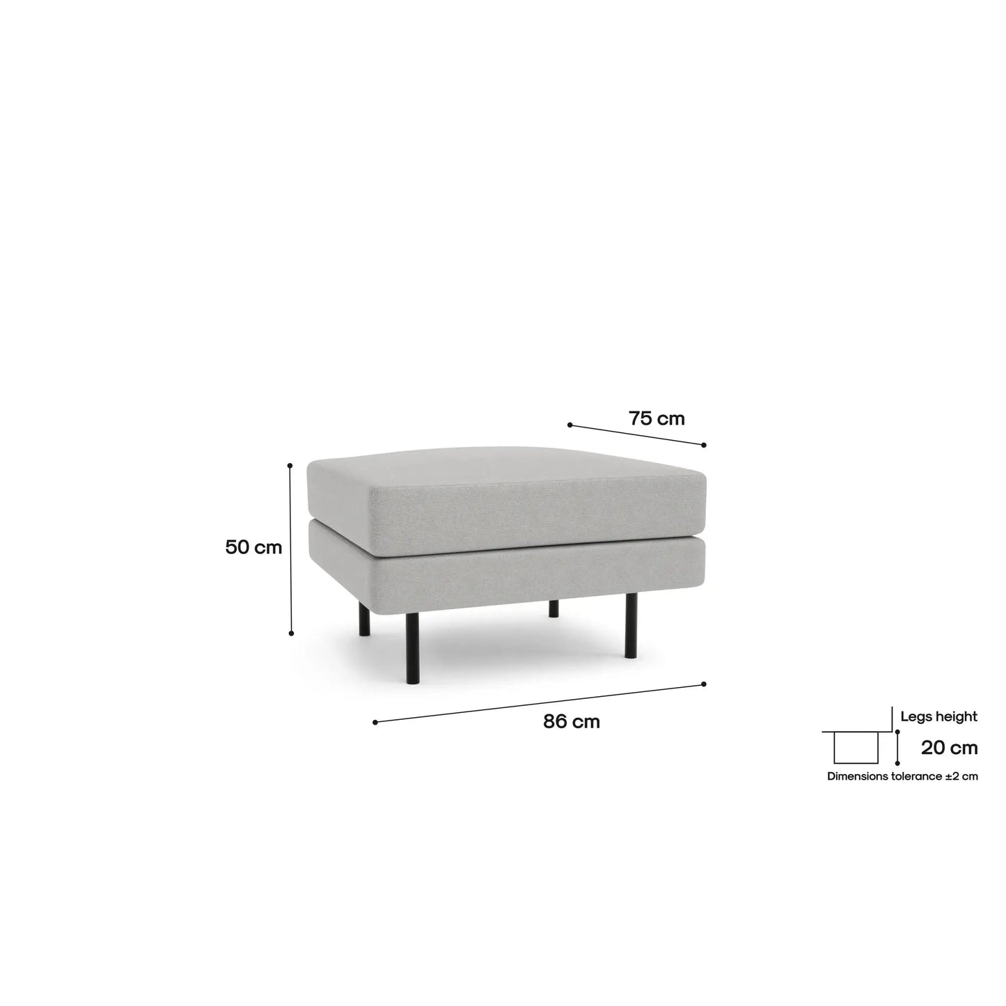 Pouf CHELSEA - Argento