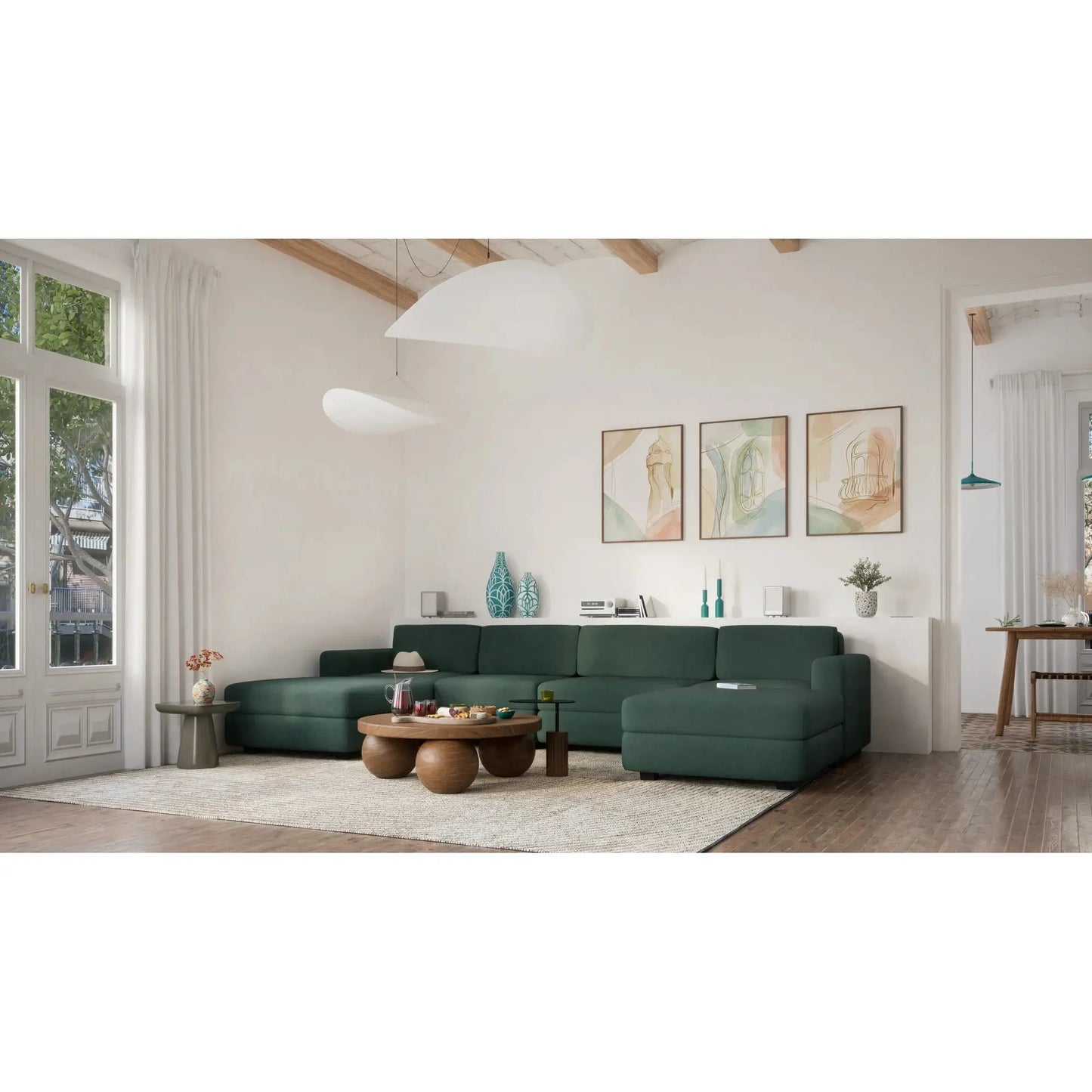 Modulo Pouf Grande GRACIA - Verde