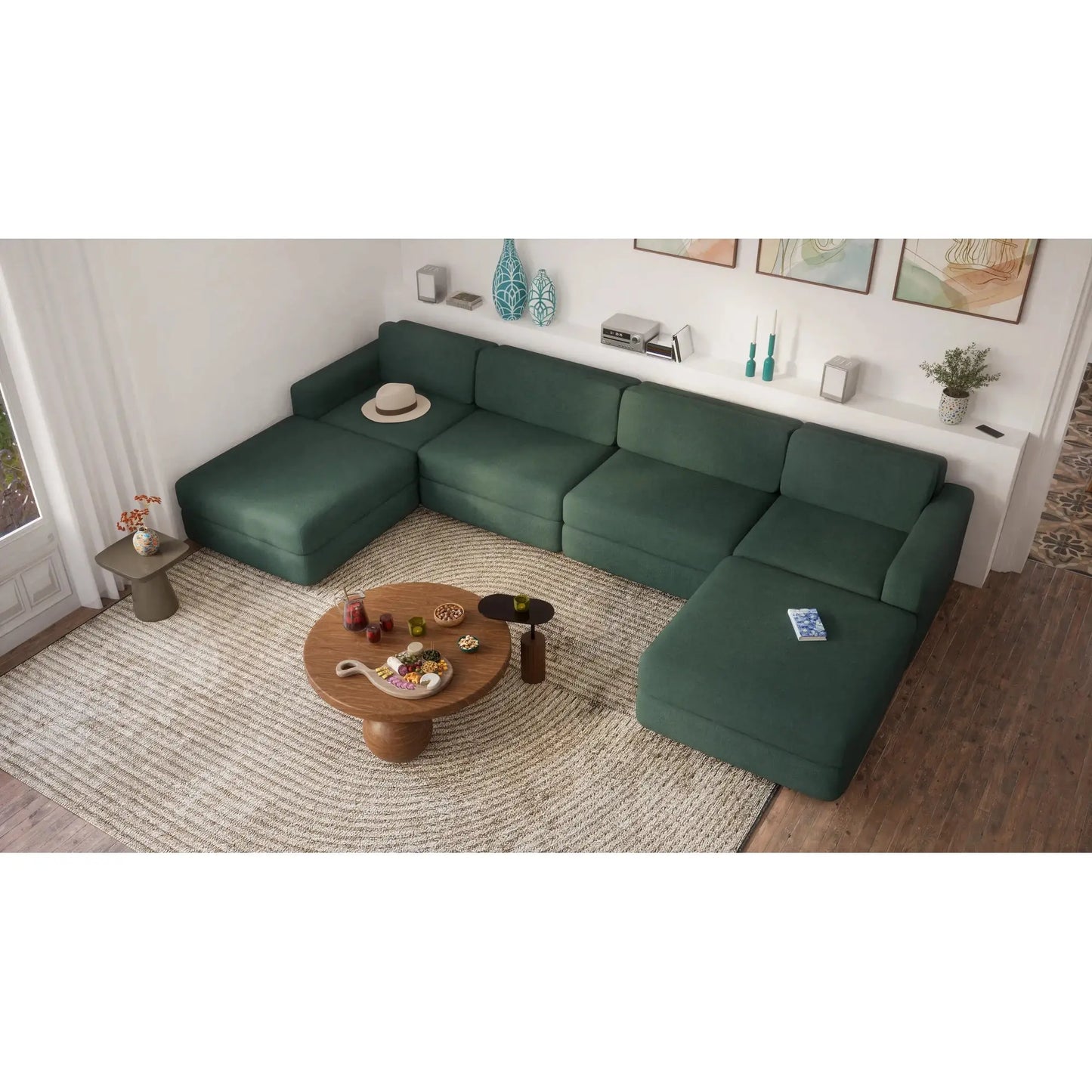 Modulo Pouf Grande GRACIA - Verde