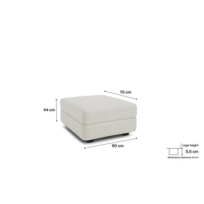 Divano Modulare GRACIA - Modulo Pouf Beige Crema