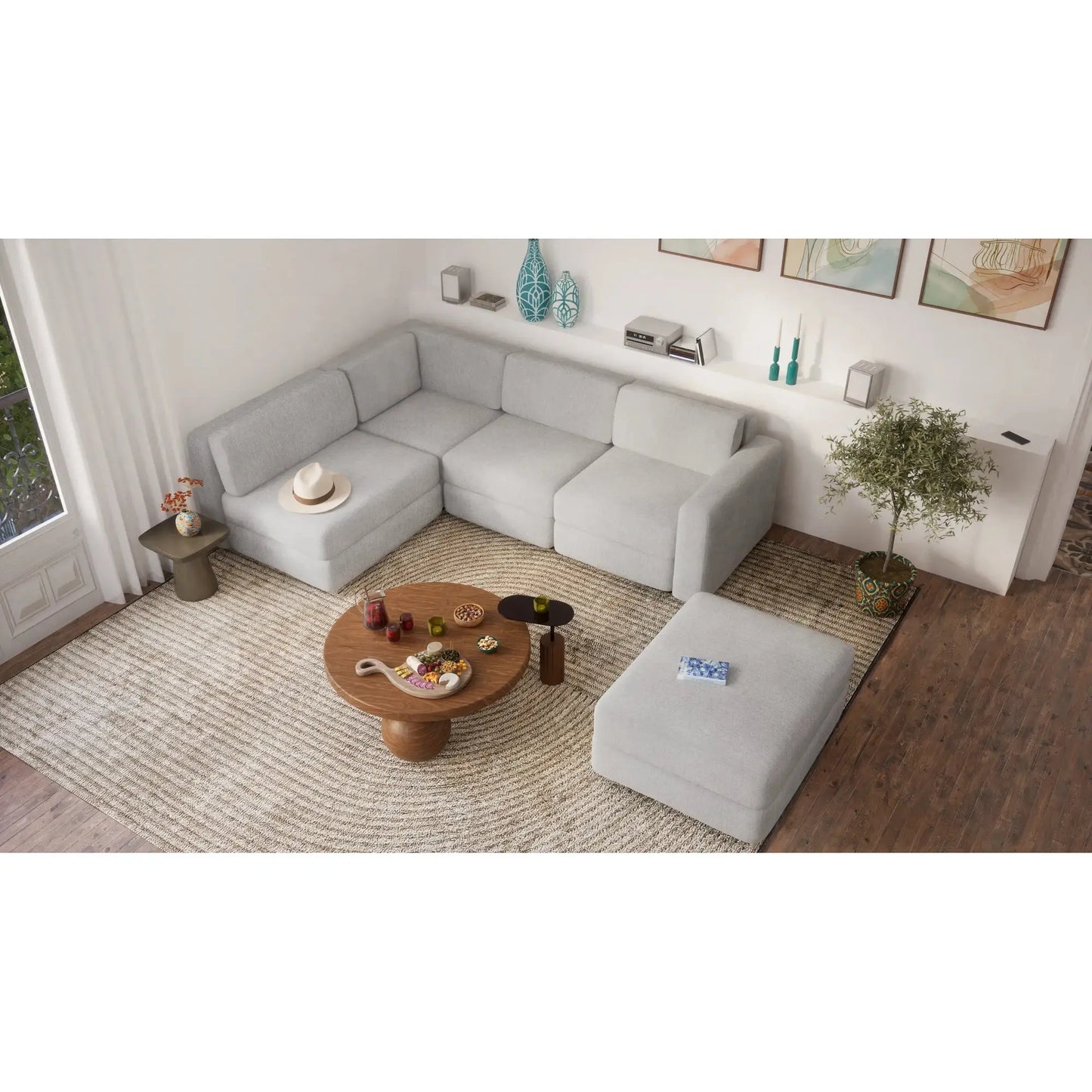 Modulo Pouf GRACIA - Grigio