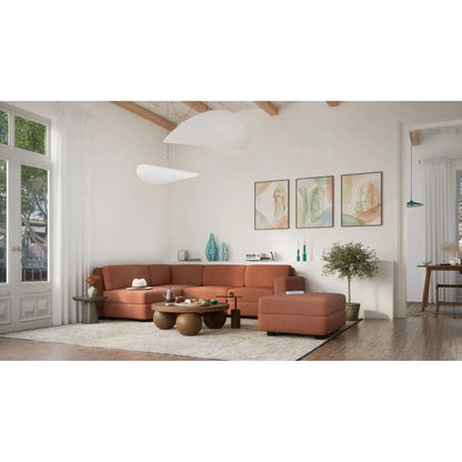 Modulares Sofa GRACIA – Hocker-Modul Terrakotta