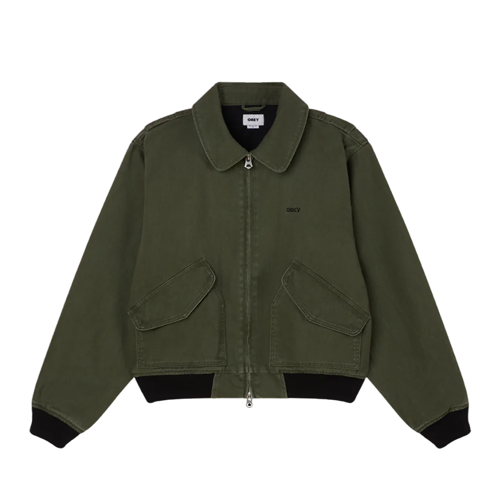 Obey Giubbino Denim Uomo CWU 121800587 Verde