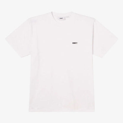 Obey maglietta manica corta da uomo Bold 131080365 bianco