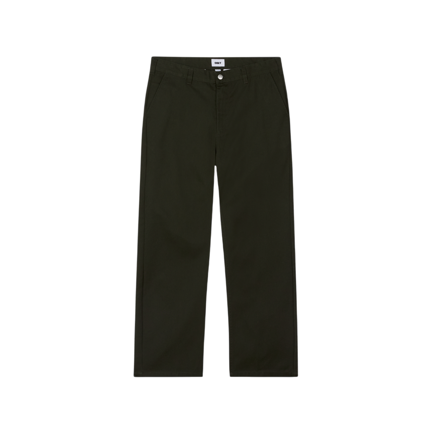 Obey Hardwork Pantalone Uomo Verde Oliva Rosin - 142020228