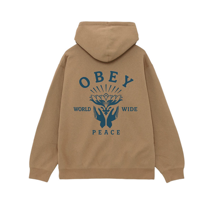 Obey felpa con cappuccio da adulto
"Lotus with Hands" 112843974 tortora