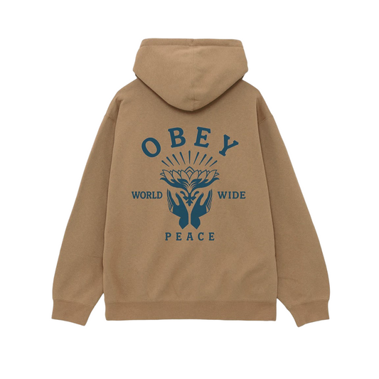 Obey felpa con cappuccio da adulto
"Lotus with Hands" 112843974 tortora