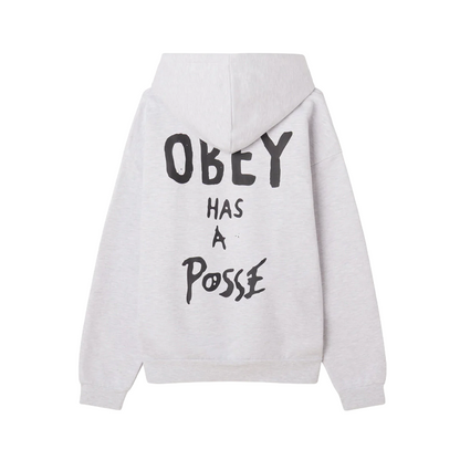Obey felpa con cappuccio da adulto 
Posse Extra Heavy 112470231 grigio cenere