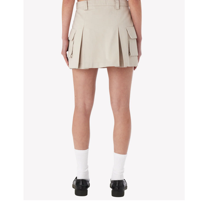 Obey women's Andrea 411550114 cargo mini skirt silver grey