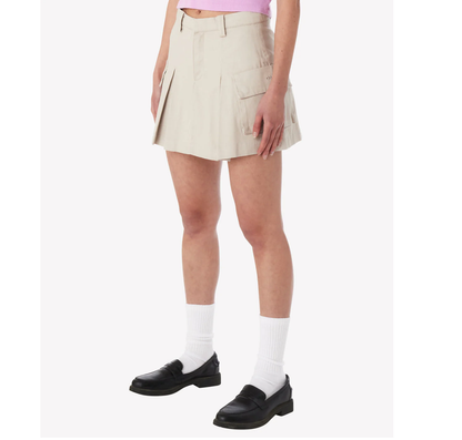 Obey women's Andrea 411550114 cargo mini skirt silver grey