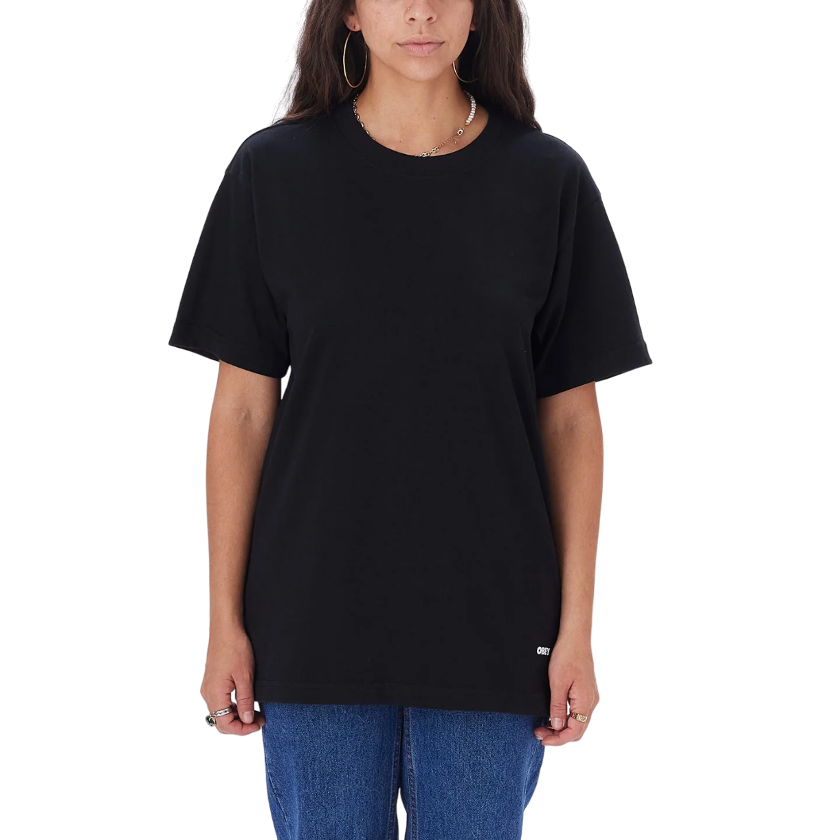 Obey maglietta manica corta da adulto Standard 131080300 nero. Confezione da 2 pezzi