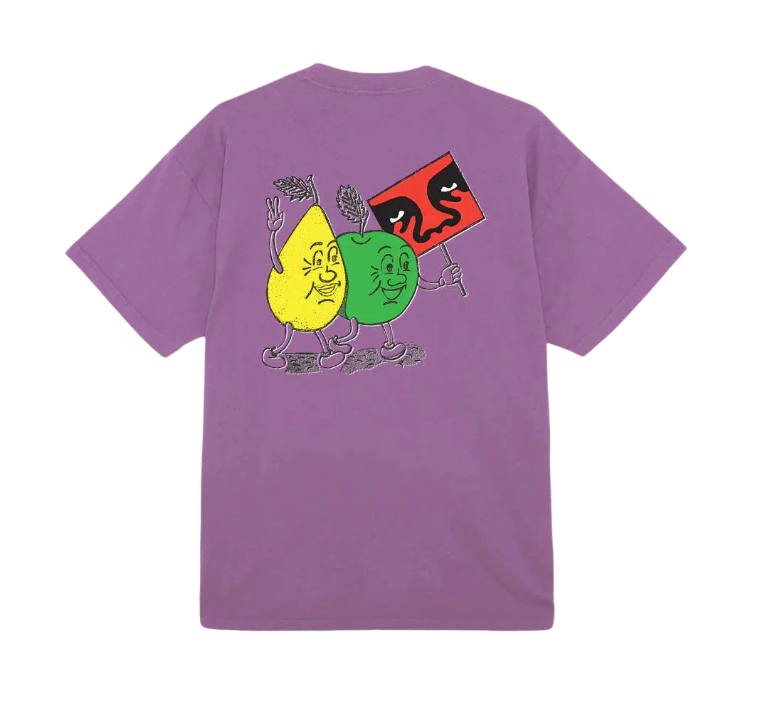 Obey men's short-sleeved t-shirt Peaceful Protest 166913703 blackberry