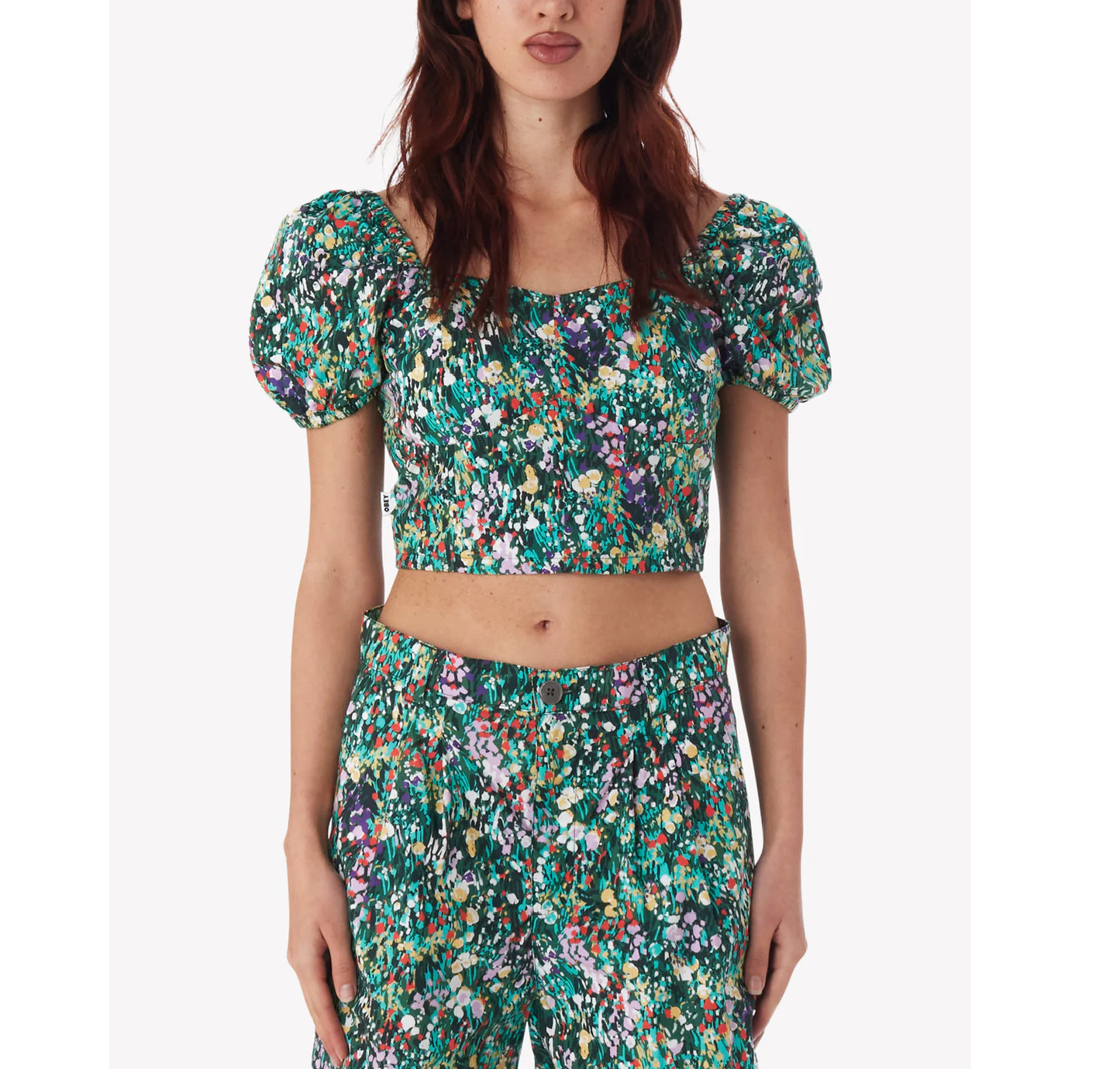 Obey maglietta top da donna Garden 281210117 multicolore