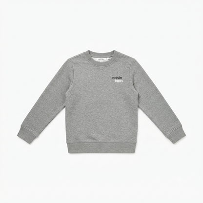 Calvin Klein felpa girocollo junior con stampa LVCKTJB42B P7D grigia