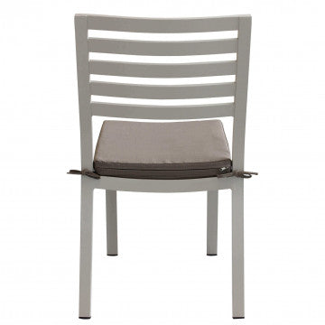 Stuhl Formentera mit Kissen - Aluminium und Textil, 46 x 62 x 84 cm H