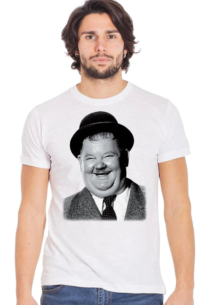 Oliver Hardy - T-shirt Uomo Urban Slub 100% Cotone