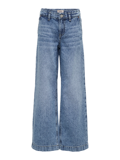 Only KOGCOMET 15826863 Blu - Jeans Wide Leg Ragazza Gamba Larga Cotone 100%