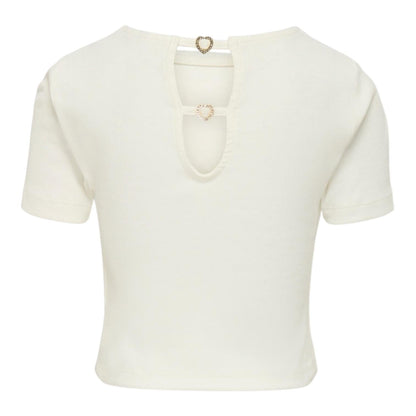 Only Maglietta Bambina Kogrene 15342476 Bianco Cotone