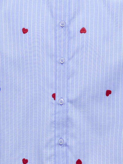 Only Camicia Ragazza KOGNEW LINA SS STRIPE Blu - 15374450