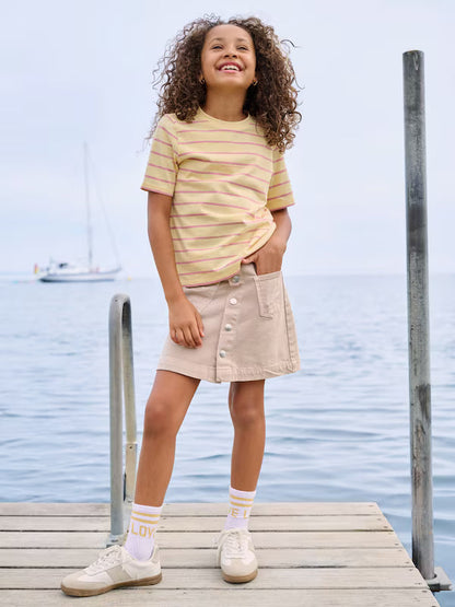 Only Minigonna Ragazza KOGAMAZING COL Jeans Beige - 15372347