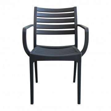 Stapelbarer Sessel Eveline aus Polypropylen – Maße: 58,5x55,2x84cm