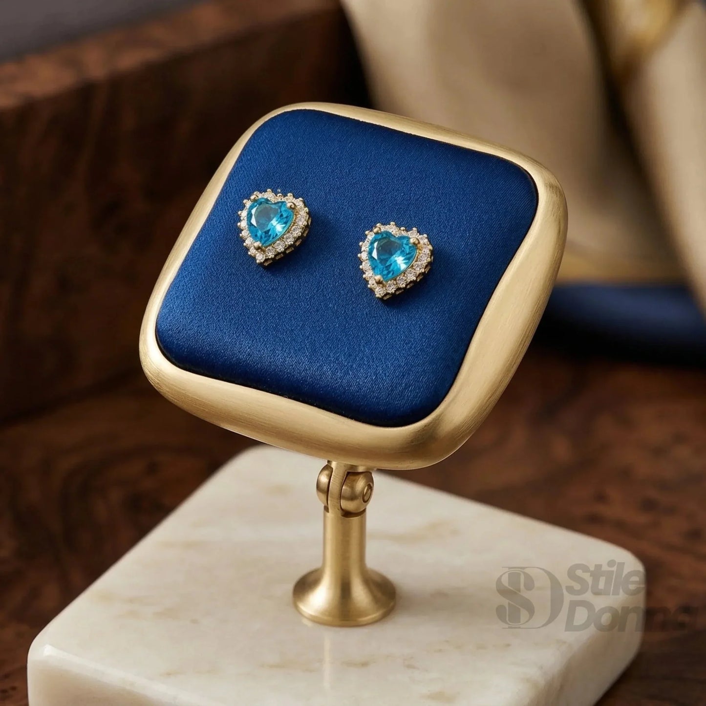 Stile Donna Bags - Azure Heart Orecchini con Cuore Azzurro