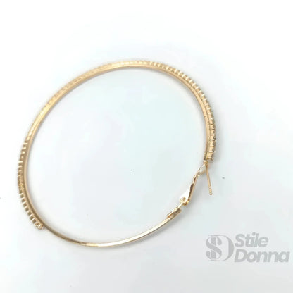 Stile Donna Bags - Orecchini a Cerchio Testurizzati