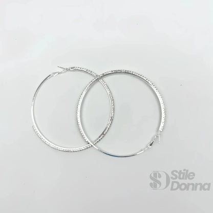 Stile Donna Bags - Orecchini a Cerchio Testurizzati