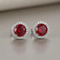 Stile Donna Bags - Stud Earrings with Red Stone