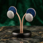 Women's Style Bags - Silver-Textured Stud Earrings