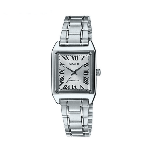 Orologio Casio per donna color argento, LTP-V007D-7B, con numeri romani