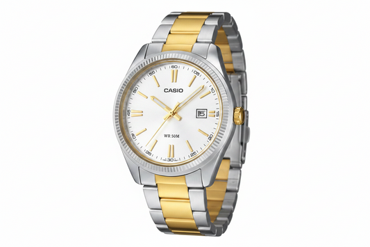Casio MTP‑1302SG‑7A – Orologio Analogico Bicolore Acciaio e Oro