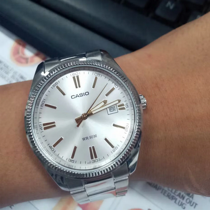 Orologio da uomo casio MTP-1302D-7A2V cinturino in acciaio inossidabile