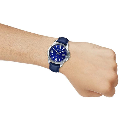 Casio LTP-V004L-2B – Orologio Donna con Quadrante Blu e Cinturino in Pelle | LowEconomy