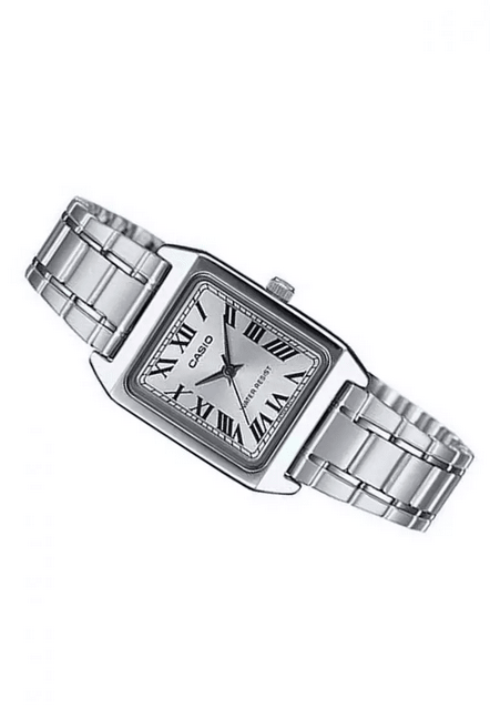 Orologio Casio per donna color argento, LTP-V007D-7B, con numeri romani
