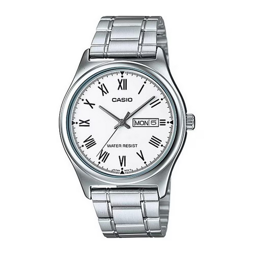 Orologio Casio MTP‑V006D‑7B – Acciaio con giorno & data