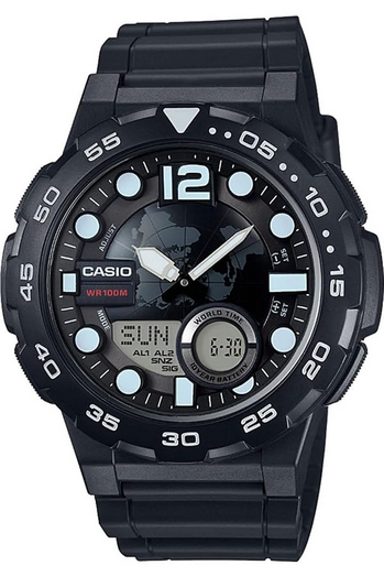 Orologio Casio AEQ-100W-1AVDF Uomo Analogico Digitale Sportivo 100M