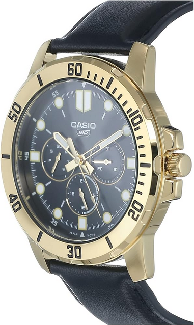 Casio orologio uomo analogico colore oro e nero - MTP-VD300GL-1E
