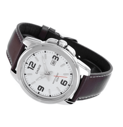 Casio MTP-1314L-7A – Orologio da Uomo Classico con Cinturino in Pelle marrone