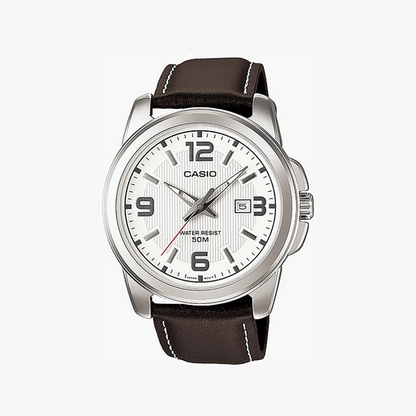 Casio MTP-1314L-7A – Orologio da Uomo Classico con Cinturino in Pelle marrone