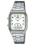 Casio AQ-230A-7B Unisex Vintage Analog-Digital Watch – Dual Time, Stopwatch, Alarm, Stainless Steel