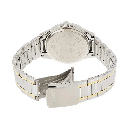 Casio MTP-1381G-9A – Orologio Uomo Acciaio IP Oro Beige Quadrante Giorno-Data
