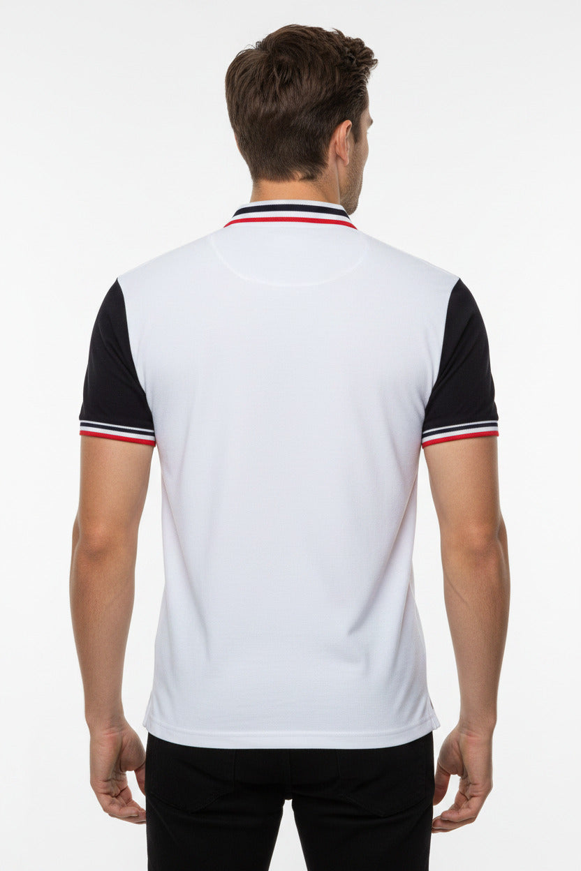 Polo Uomo Elegante Casual in Cotone Maglietta Polo Manica Corta