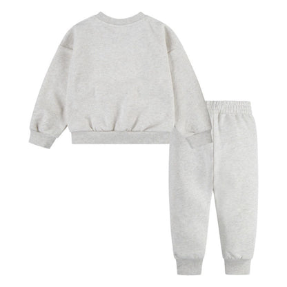 Nike tuta da ragazzo in cotone felpato con felpa girocollo Essential 86M188-W67 avorio